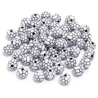 Sports Basketball Football Arylic Plating Jewelry Accessories 50 Pieces sku image 17