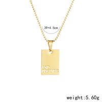 Casual Simple Style Letter Plating Stainless Steel Women'S Pendant Necklace main image 9