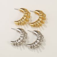 1 Pair Modern Style Simple Style Solid Color Alloy Ear Studs main image 4