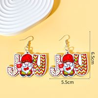 1 Pair Christmas Streetwear Animal Santa Claus Snowflake Wood Drop Earrings main image 7