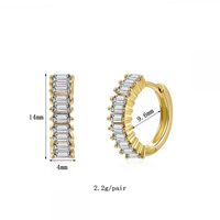 1 Paar Luxuriös Klassischer Stil Pentagramm Kreis Überzug Inlay Kupfer Zirkon 18 Karat Vergoldet Ohrringe main image 7