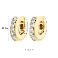 1 Pair Luxurious Classic Style Pentagram Circle Plating Inlay Copper Zircon 18k Gold Plated Earrings main image 5