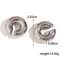 1 Pair Vintage Style C Shape Plating Stainless Steel 14k Gold Plated Ear Cuffs sku image 1