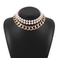 Moderner Stil Einfacher Stil Runden Imitationsperle Legierung Perlen Frau Halsband sku image 1