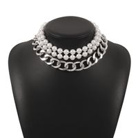 Moderner Stil Einfacher Stil Runden Imitationsperle Legierung Perlen Frau Halsband sku image 2
