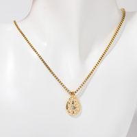 Glass Copper Simple Style Commute Plating Inlay Cross Eye Mushroom Zircon Pendant Necklace sku image 3