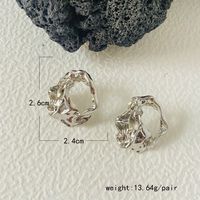 1 Pair Simple Style Solid Color Irregular Alloy Ear Studs main image 7
