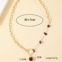 Elegant Color Block Zinc Alloy Plating 14k Gold Plated Women's Pendant Necklace main image 3