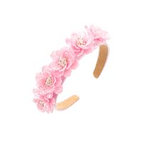 Elegant Luxurious Flower Cloth Inlay Pearl Hair Band main image 5