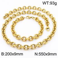 Titanium Steel 18K Gold Plated Fashion Plating Geometric Necklace sku image 22