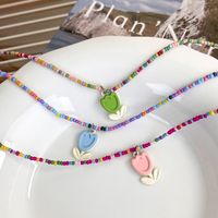 Simple Style Classic Style Round Beaded Alloy Beaded Women's Necklace main image 1