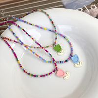 Simple Style Classic Style Round Beaded Alloy Beaded Women's Necklace main image 5