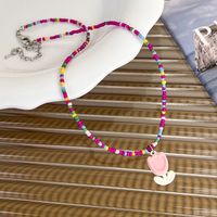 Simple Style Classic Style Round Beaded Alloy Beaded Women's Necklace sku image 1