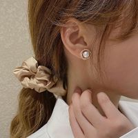 1 Pair Elegant Classical Lady Pearl Alloy Gold Plated Ear Studs main image 4