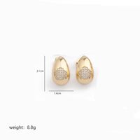 1 Pair Elegant Luxurious Heart Shape Flower Snowflake Polishing Plating Inlay Copper Zircon 18k Gold Plated Ear Studs sku image 11