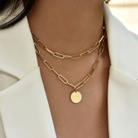 Elegant Streetwear Geometric Alloy Gold Plated Silver Plated Women's Layered Necklaces main image 6