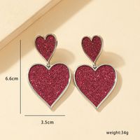 1 Pair Vintage Style Heart Shape Alloy Drop Earrings main image 3
