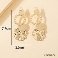 1 Pair Shiny Solid Color Plating Ferroalloy 14k Gold Plated Drop Earrings main image 8