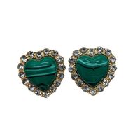 Modern Style Heart Shape Alloy Inlay Rhinestones Women's Earrings Necklace main image 2