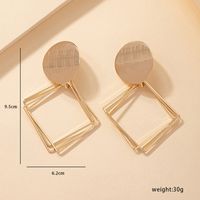 1 Pair Simple Style Classic Style Rhombus Plating Ferroalloy 14k Gold Plated Drop Earrings main image 3