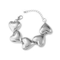 Modern Style Sweet Simple Style Heart Shape Alloy Women's Bracelets Necklace sku image 4