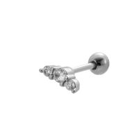 1 Piece Ear Cartilage Rings & Studs Sweet Heart Shape Flower 316 Stainless Steel  Copper Plating Inlay Zircon sku image 1