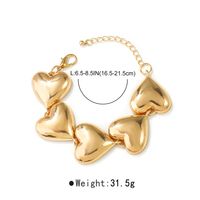 Modern Style Sweet Simple Style Heart Shape Alloy Women's Bracelets Necklace main image 2
