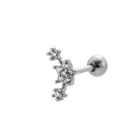 1 Piece Ear Cartilage Rings & Studs Sweet Heart Shape Flower 316 Stainless Steel  Copper Plating Inlay Zircon sku image 15