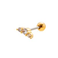 1 Piece Ear Cartilage Rings & Studs Sweet Heart Shape Flower 316 Stainless Steel  Copper Plating Inlay Zircon sku image 5