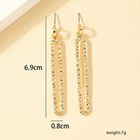 1 Pair Simple Style Solid Color Rectangle Plating Alloy 14k Gold Plated Drop Earrings main image 3
