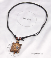 Ethnic Style Tortoise Synthetic Resin Unisex Pendant Necklace main image 3