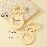 1 Pair Simple Style Circle Solid Color Plating Alloy Drop Earrings main image 7