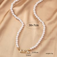Simple Style Classic Style Letter Plastic Zinc Alloy Beaded Plating 14k Gold Plated Women's Pendant Necklace sku image 2