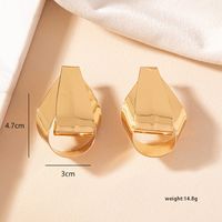 Wholesale Jewelry Simple Style Classic Style Solid Color Alloy 14k Gold Plated Plating Ear Studs main image 5
