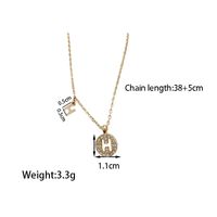 Simple Style Classic Style Letter Gold Plated Artificial Rhinestones Alloy Wholesale Pendant Necklace sku image 1