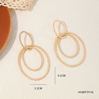 1 Pair Modern Style Simple Style Commute Solid Color Plating Ferroalloy 14k Gold Plated Drop Earrings main image 3