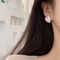 1 Pair Simple Style Classic Style Heart Shape Plating Alloy Gold Plated Ear Studs main image 5