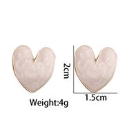 1 Pair Simple Style Classic Style Heart Shape Plating Alloy Gold Plated Ear Studs sku image 2