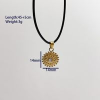 304 Stainless Steel 18K Gold Plated Casual Cute Plating Cross Conch Pendant Necklace sku image 7