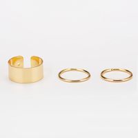 Fashion Rings For Women Korean Hollow Five-pointed Geometric Three-piece Ring sku image 4