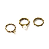 Fashion Rings For Women Korean Hollow Five-pointed Geometric Three-piece Ring sku image 15