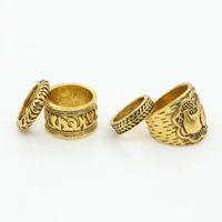 Fashion Rings For Women Korean Hollow Five-pointed Geometric Three-piece Ring sku image 24