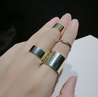 Fashion Rings For Women Korean Hollow Five-pointed Geometric Three-piece Ring sku image 19