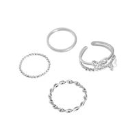 Fashion Rings For Women Korean Hollow Five-pointed Geometric Three-piece Ring sku image 18