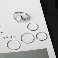 Koreanische Version Des Hohlen Fünfeckigen Geometrischen Dreiteiligen Rings Mode Legierung Sset Gelenk Ring Retro Mode Ring sku image 13