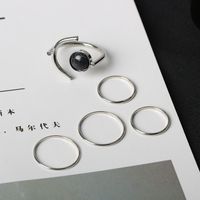 Fashion Rings For Women Korean Hollow Five-pointed Geometric Three-piece Ring sku image 14