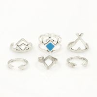 Fashion Rings For Women Korean Hollow Five-pointed Geometric Three-piece Ring sku image 25