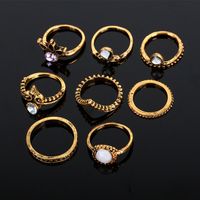 Fashion Rings For Women Korean Hollow Five-pointed Geometric Three-piece Ring sku image 30