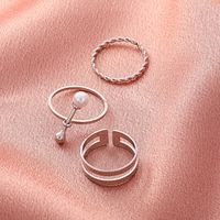 Fashion Rings For Women Korean Hollow Five-pointed Geometric Three-piece Ring sku image 8