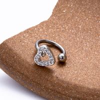 1 Piece Ear Cartilage Rings & Studs Simple Style Commute Heart Shape Flower Butterfly 316 Stainless Steel  Inlay Zircon sku image 5
